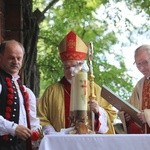 Msza św. w leśnej kaplicy na Baraniej Cisieckiej