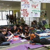 Protest rezydentów  w Dziecięcym Szpitalu Klinicznym w Warszawie.