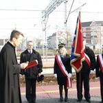 Poświęcenie figury św. Katarzyny na dworcu w Gliwicach