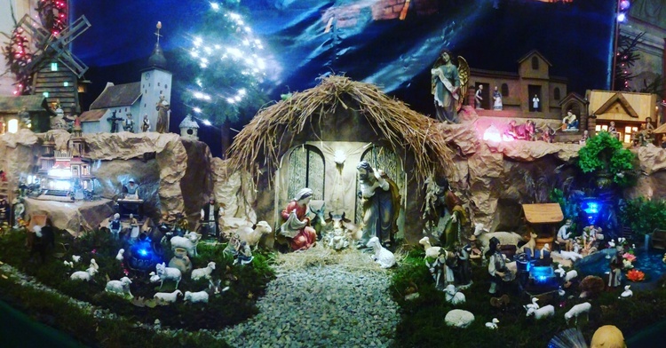 Skępe. Szopka bożonarodzeniowa w sanktuarium Matki Bożej Brzemiennej