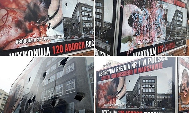 Antyaborcyjna wystawa zdemolowana w Warszawie