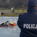 Pokaz ratownictwa na lodzie w Parku Śląskim 