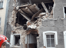 Wybuch gazu zniszczył kamienicę w Mirsku