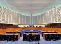 Sala rozpraw Europejskiego Trybunału Praw Człowieka w Strasburgu