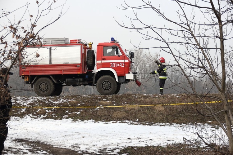 Akcja służb w rejonie stopnia Dąbie