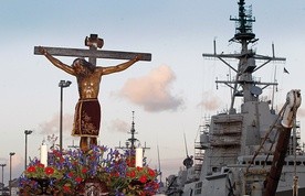 Tradycyjna procesja pokutna w Wielkim Tygodniu w hiszpańskiej bazie marynarki wojennej. 
28.03.2018 Ferrol, Hiszpania