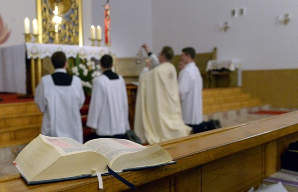 Nabożeństwo biblijne w kaplicy Wyższego Seminarium Duchownego w Radomiu