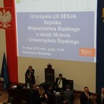 53. sesja Sejmiku Województwa Śląskiego z okazji 50. rocznica powstania Uniwersytetu Śląskiego