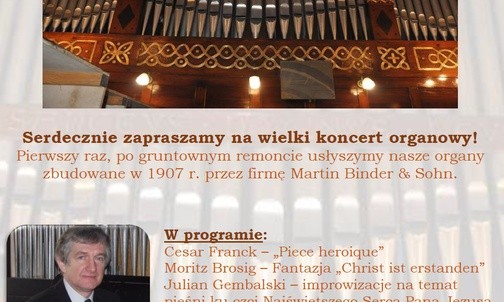 Koncert organowy, Chorzów, 6 czerwca