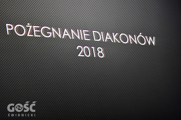 Pożegnanie diakonów 2018