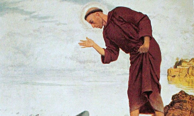 Arnold Böcklin "Św. Antoni wygłaszający kazanie do ryb"; olej na płótnie, 1892 r. Kunsthaus, Zurych