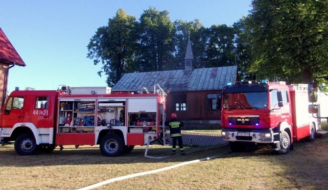 Pożar w kościele w Biskupicach 