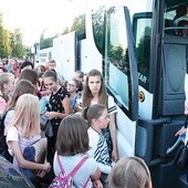 Pożegnanie wyjeżdżających nad Bałtyk.