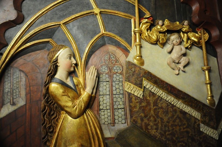 Półmetek konserwacji ołtarza Mariackiego