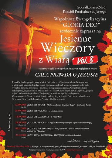 Jesienne wieczory z wiarą, Goczałkowice-Zdrój, 12 września - 23 listopada