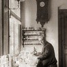 Martinus Beijerinck  w swoim laboratorium  w 1921 r. ►Mikroskopowy obraz największego wirusa na świecie.