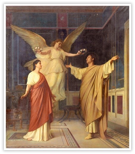 Alejo Vera y Estaca "Św. Cecylia i św. Walerian", olej na płótnie, ok. 1866Muzeum Prado, Madryt