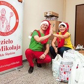 Łukasz Wylężek i Anna Orlicz z tylko niewielką częścią zebranych darów.