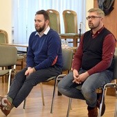 Waldemar i Piotr w czasie świdnickich warsztatów z katechezy systemowej