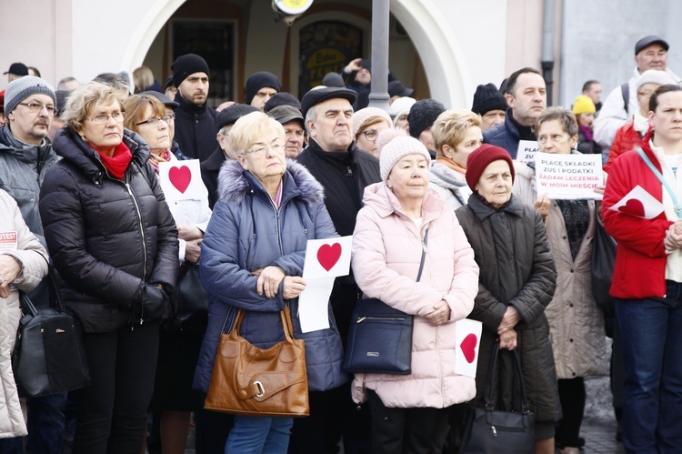 Protest w obronie gliwickiej kardiologii