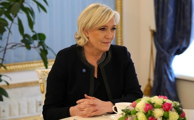 Marine Le Pen podczas spotkania z Władimirem Putinem w marcu 2017 r.