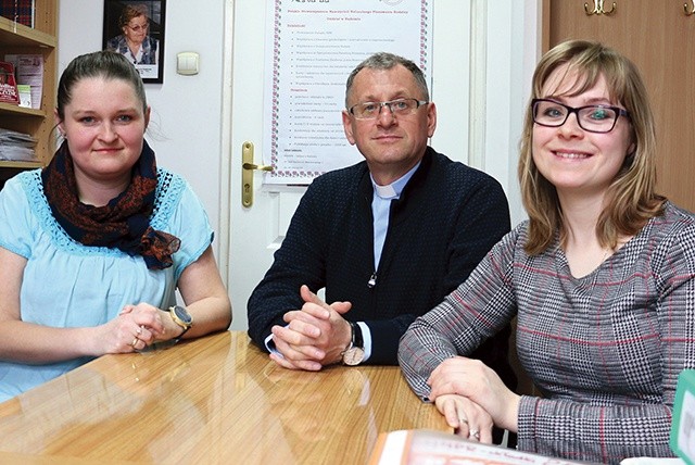 Do udziału w spotkaniach zapraszają (od lewej): Katarzyna Siwiorek, ks. Sławomir Adamczyk i Kamila Rzepka.