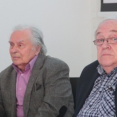 Świadkowie historii – Jerzy Bander (z prawej)  i Ireneusz Rajchowski.