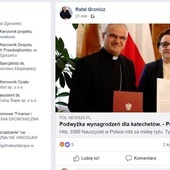 Rafał Gronicz krytycznie o katechetach