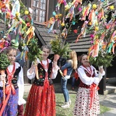 Rozłożyste i zdobione kwiatami oraz wstążkami - takie mają być palmy gilowickich dziewcząt.