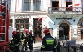 Niegrożny pożar w piwnicach krakowskiego "Wierzynka"