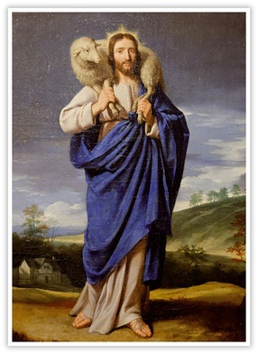 Philippe de Champaigne "Dobry Pasterz", olej na płótnie, 1652. Muzeum Urszulanek Mâcon (Francja)