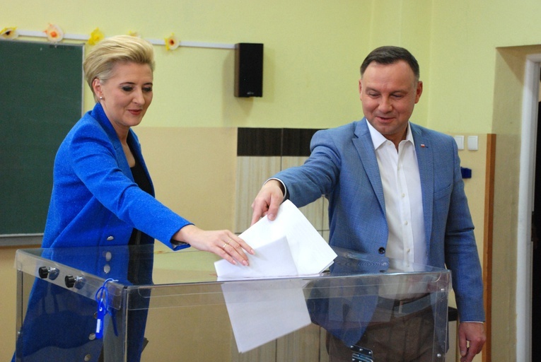 Prezydent Andrzej Duda oddał głos w wyborach do Parlamentu Europejskiego
