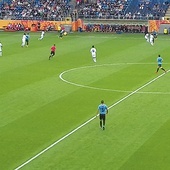 ◄	Podczas lubelskiego meczu Honduras–Urugwaj.