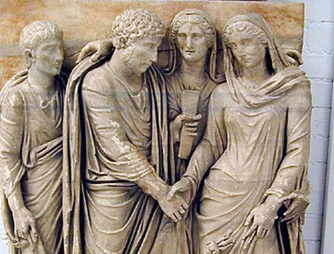 Małżonkowie - rzeźba z czasów starożytnego Rzymu