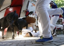 Cztery ranne osoby w kolejnej gonitwie z bykami w Pampelunie
