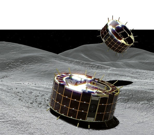 Wypuszczone przez sondę Hayabusa2 łaziki po raz pierwszy pobrały próbki z asteroidy Ryugu  we wrześniu 2018 r.