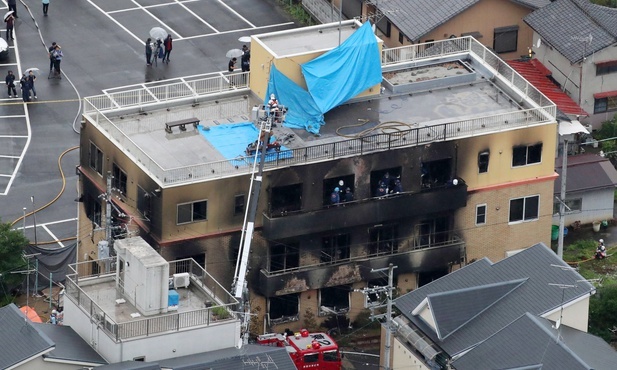 Japonia: Już 33 ofiary śmiertelne pożaru w studiu animacji