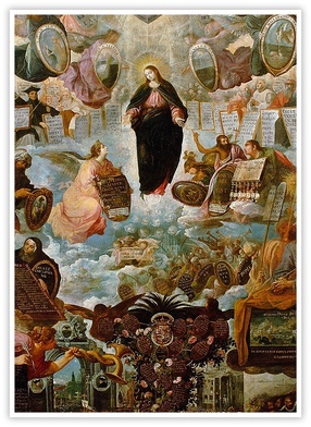 Juan de Roelas "Alegoria Niepokalanego Poczęcia", olej na płótnie, 1616 r. Narodowe Muzeum Rzeźby, Valladolid