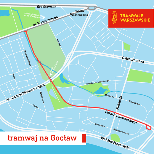 20 minut tramwajem na Gocław. Powstanie nowa linia