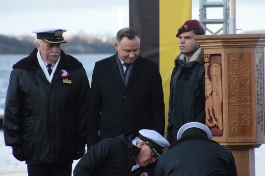 Prezydent Andrzej Duda w puckim porcie