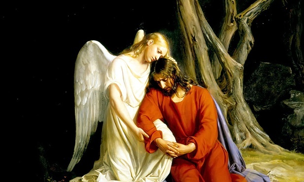 Anioł pocieszający Chrystusa w Ogrodzie Oliwnym