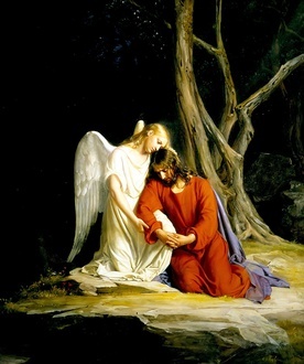 Anioł pocieszający Chrystusa w Ogrodzie Oliwnym
