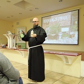 ▲	Wykład o. Tomasza Tęgowskiego OFM Conv odbył się w auli Wyższego Seminarium Duchownego w Elblągu.