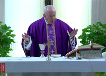 Franciszek podczas Mszy w Domu św. Marty