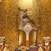 Cudowna figura Jezusa Frasobliwego z Jaworznej.