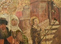 Rodzice Maryi oddają córkę na służbę do świątyni jerozolimskiej.
