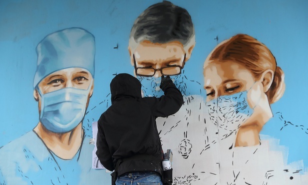 W Gdańsku powstał mural - podziękowanie dla medyków