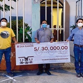 ▲	Urząd Miasta San Ramón wręczył dotację 30 000 soli na zakup instalacji do produkcji tlenu.