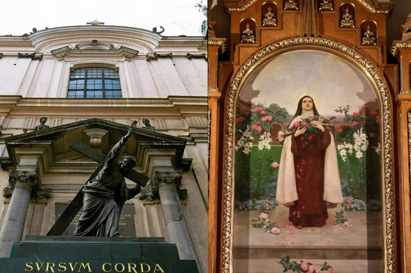 Obraz świętej karmelitanki wisiał w kościele Świętego Krzyża w Warszawie.