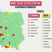 Aktualna mapa stref bezpieczeństwa sanitarnego.